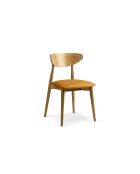 Lot de 2 chaises en velours Leon moutarde - 47.5x48x79 cm