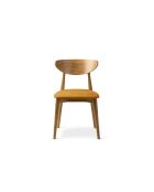 Lot de 2 chaises en velours Leon moutarde - 47.5x48x79 cm
