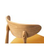 Lot de 2 chaises en velours Leon moutarde - 47.5x48x79 cm