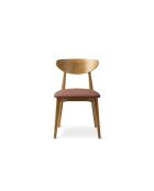 Lot de 2 chaises en chenille Leon rose foncé - 47.5x48x79 cm