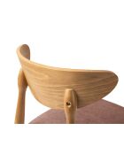 Lot de 2 chaises en chenille Leon rose foncé - 47.5x48x79 cm