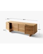 Banc TV Lilas chêne naturel - 160x40x54 cm