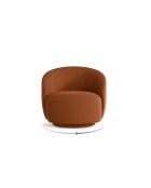 Fauteuil pivotant 1 place en tissu structurel Aureline brique - 86x83x76.5 cm