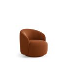 Fauteuil pivotant 1 place en tissu structurel Aureline brique - 86x83x76.5 cm
