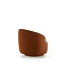 Fauteuil pivotant 1 place en tissu structurel Aureline brique - 86x83x76.5 cm