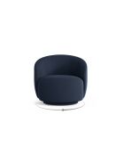 Fauteuil pivotant 1 place en tissu structurel Aureline bleu roi - 86x83x76.5 cm
