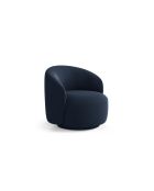 Fauteuil pivotant 1 place en tissu structurel Aureline bleu roi - 86x83x76.5 cm