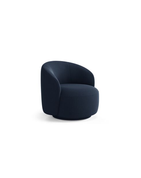 Fauteuil pivotant 1 place en tissu structurel Aureline bleu roi - 86x83x76.5 cm