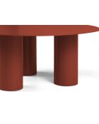 Table basse Cluny brique - 80x80x33.5 cm