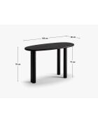 Console Leon chêne noir - 120x50x76 cm