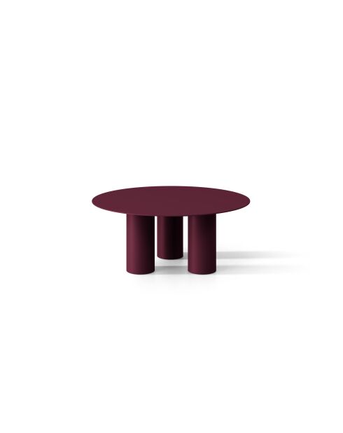Table basse Cluny bordeaux - 80x80x33.5 cm