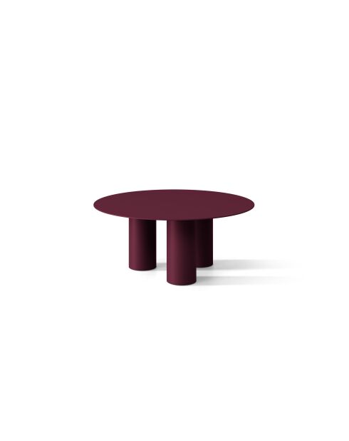 Table basse Cluny bordeaux - 80x80x33.5 cm