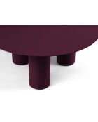Table basse Cluny bordeaux - 80x80x33.5 cm