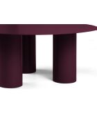 Table basse Cluny bordeaux - 80x80x33.5 cm