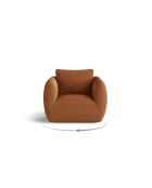 Fauteuil bouclé 1 place Bellamour terracotta - 95.5x87x80 cm