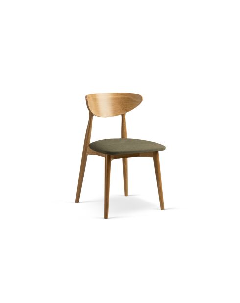 Lot de 2 chaises en chenille Leon vert clair - 47.5x48x79 cm