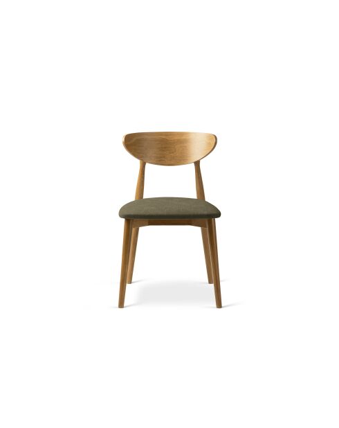 Lot de 2 chaises en chenille Leon vert clair - 47.5x48x79 cm