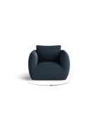 Fauteuil bouclé 1 place Bellamour bleu foncé - 95.5x87x80 cm