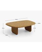 Table basse Manon chêne noir - 110x80x35 cm