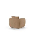 Fauteuil 1 place en velours Bellamour amande beige - 95.5x87x80 cm