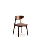 Lot de 2 chaises en chenille Leon rose foncé - 47.5x48x79 cm