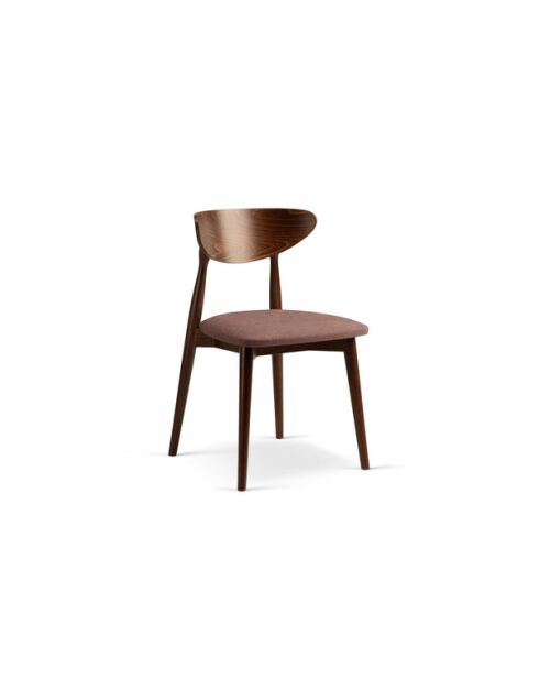 Lot de 2 chaises en chenille Leon rose foncé - 47.5x48x79 cm