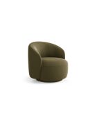 Fauteuil pivotant 1 place en tissu structurel Aureline vert - 86x83x76.5 cm