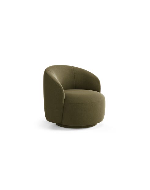 Fauteuil pivotant 1 place en tissu structurel Aureline vert - 86x83x76.5 cm