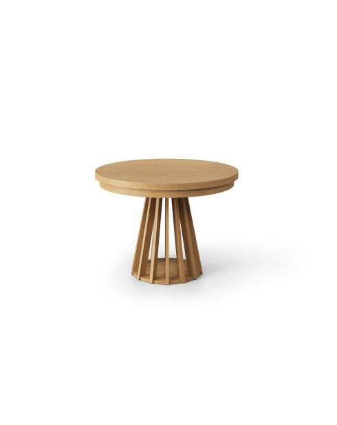 Table extensible 8 places Odette chêne naturel - 110x110x76 cm