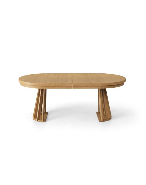 Table extensible 8 places Odette chêne naturel - 110x110x76 cm
