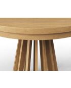 Table extensible 8 places Odette chêne naturel - 110x110x76 cm