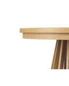 Table extensible 8 places Odette chêne naturel - 110x110x76 cm
