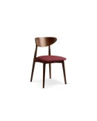 Lot de 2 chaises en chenille Leon bordeaux - 47.5x48x79 cm
