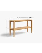 Console Lilas chêne naturel - 130x40x76 cm