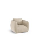 Fauteuil 1 place en velours Bellamour beige clair - 95.5x87x80 cm