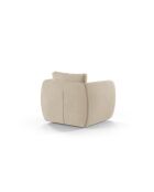Fauteuil 1 place en velours Bellamour beige clair - 95.5x87x80 cm