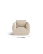 Fauteuil bouclé 1 place Bellamour beige - 95.5x87x80 cm