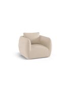 Fauteuil bouclé 1 place Bellamour beige - 95.5x87x80 cm