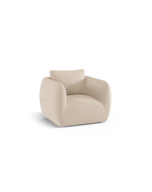 Fauteuil bouclé 1 place Bellamour beige - 95.5x87x80 cm