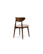Lot de 2 chaises en velours Leon amande beige - 47.5x48x79 cm