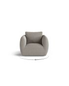 Fauteuil bouclé 1 place Bellamour gris - 95.5x87x80 cm