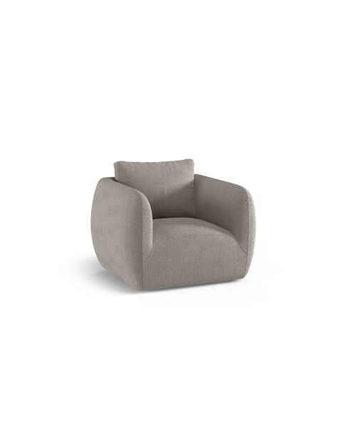 Fauteuil bouclé 1 place Bellamour gris - 95.5x87x80 cm