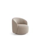 Fauteuil pivotant 1 place en tissu structurel Aureline cappucino - 86x83x76.5 cm