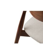 Lot de 2 chaises en chenille Leon beige - 47.5x48x79 cm