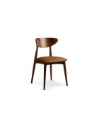 Lot de 2 chaises en velours Leon chameau - 47.5x48x79 cm