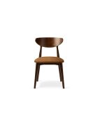 Lot de 2 chaises en velours Leon chameau - 47.5x48x79 cm