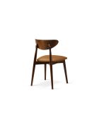 Lot de 2 chaises en velours Leon chameau - 47.5x48x79 cm