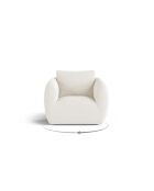 Fauteuil bouclé 1 place Bellamour blanc - 95.5x87x80 cm