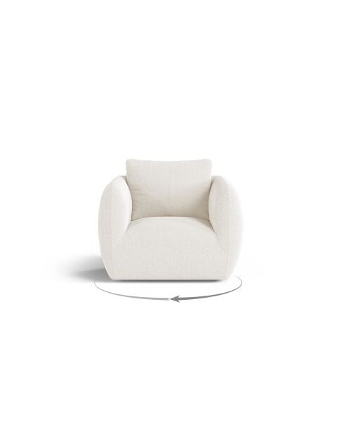 Fauteuil bouclé 1 place Bellamour blanc - 95.5x87x80 cm