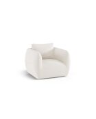 Fauteuil bouclé 1 place Bellamour blanc - 95.5x87x80 cm